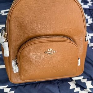 Coach Tan Leather Backpack